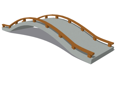 石桥 景观桥 (14)SU模型