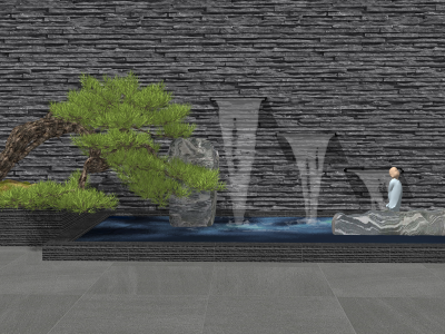 水景墙 (6)SU模型