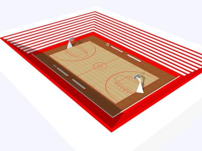 篮球场SU模型