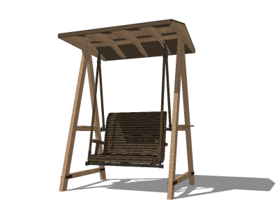 秋千吊椅 摇椅 (1)SU模型