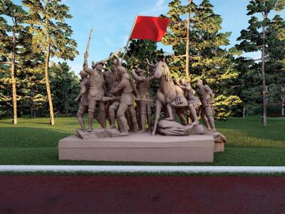 红军雕塑人物雕塑SU模型