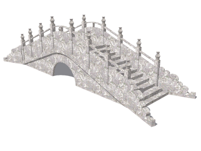 石桥 景观桥 (7)SU模型