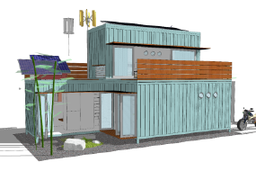 集装箱建筑 (1)SU模型