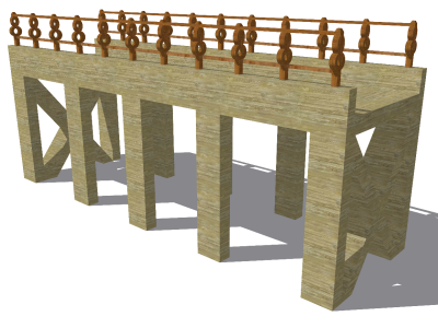石桥 景观桥 (9)SU模型