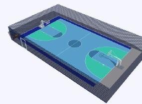 篮球场3SU模型