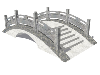 石桥 景观桥 (2)SU模型