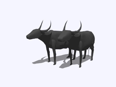 牛雕塑 (13)SU模型