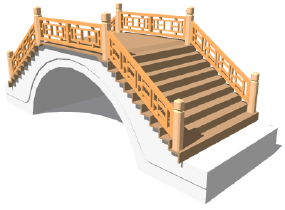 石桥 景观桥 (8)SU模型