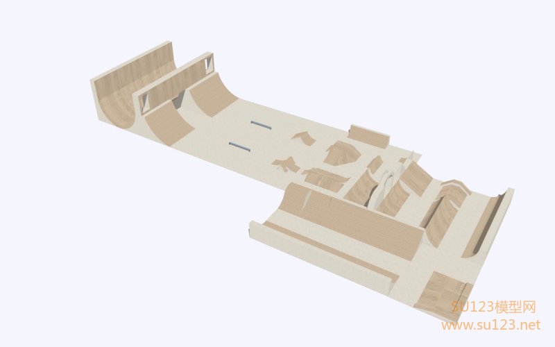滑板场 运动场3SU模型