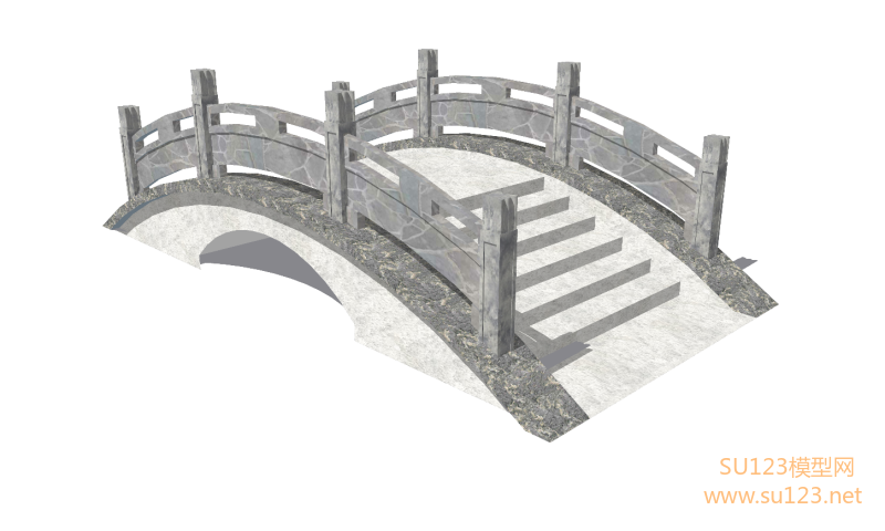石桥 景观桥 (2)SU模型