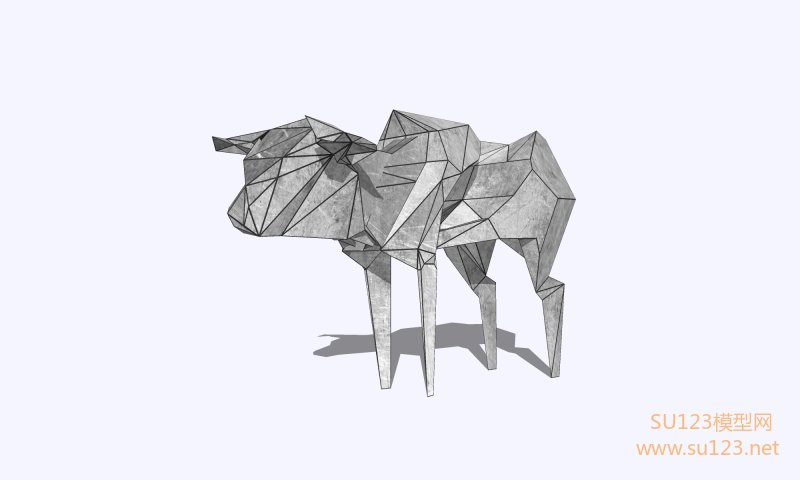 牛雕塑 (2)SU模型